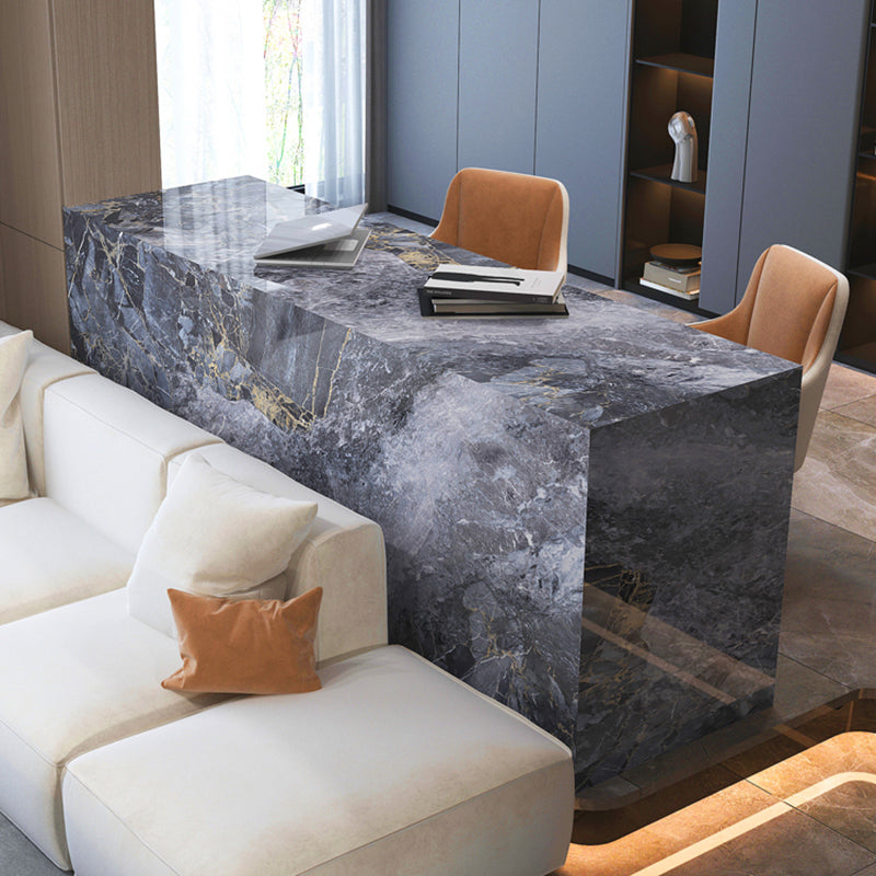 Modern Style Stone Rectangle Bar Wine Table Table for Living Room