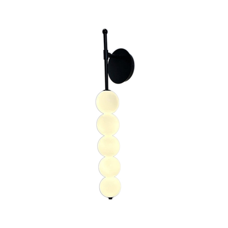 Contemporary Ball Shape Wall Light with Plastic Shade for Living Room