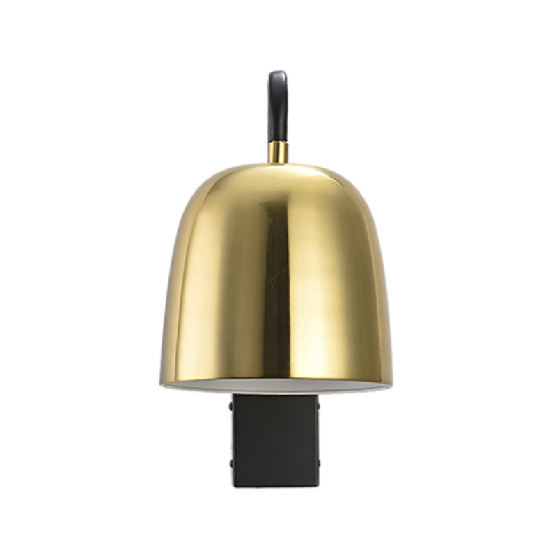 Contemporary Dome Metal 1 Light Wall Mounted Lights in Black and Gold