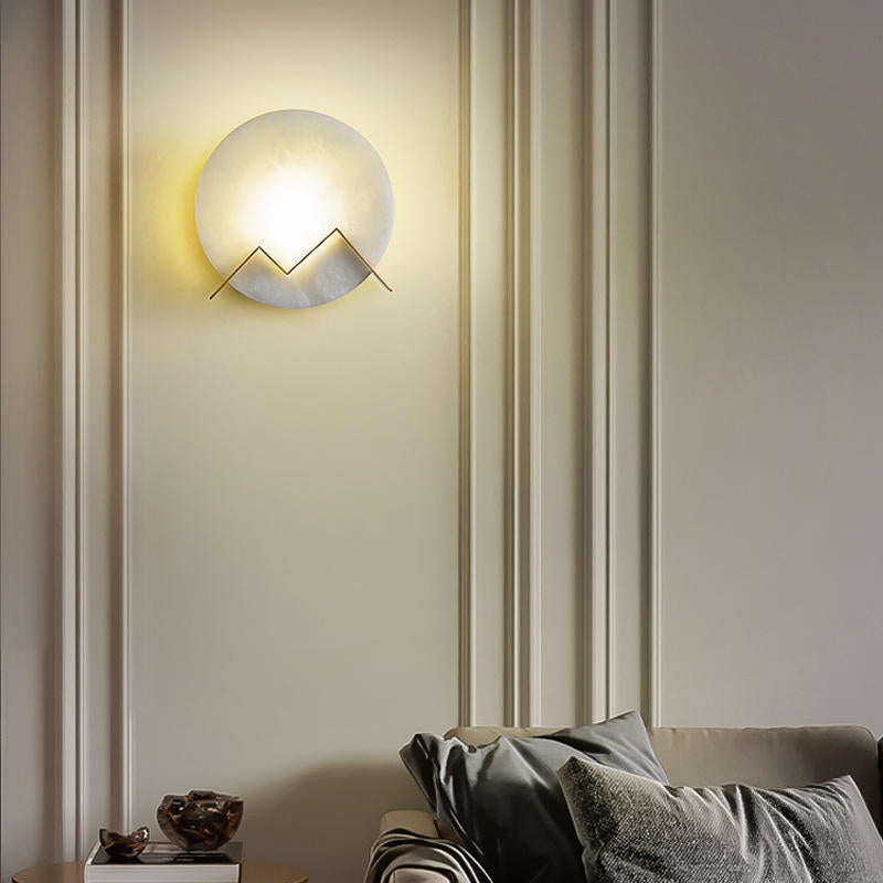 Single Golden Contemporary Shaded LED Metallic Wall Mounted for Bedroom
