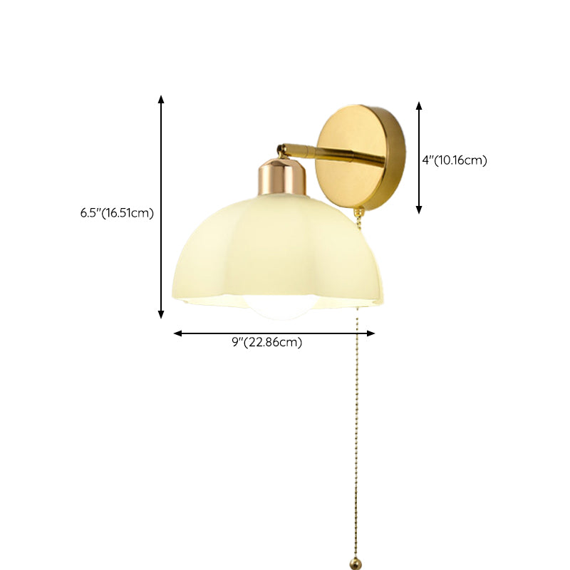 Single White Contemporary Shaded Metallic Wall Mounted for Bedroom