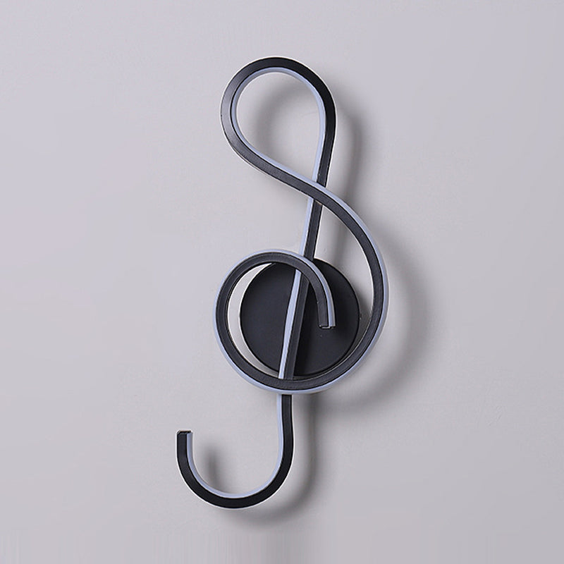 Single Contemporary Black/White Unique LED Metallic Wall Mounted for Bedroom