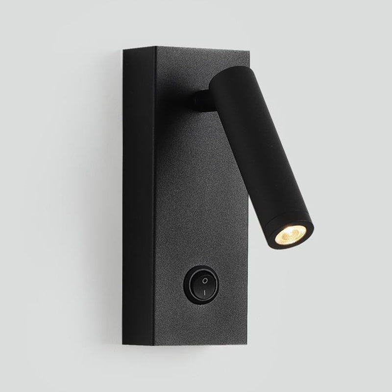 Single Contemporary White/Black LED Metallic Wall Mounted for Bedroom