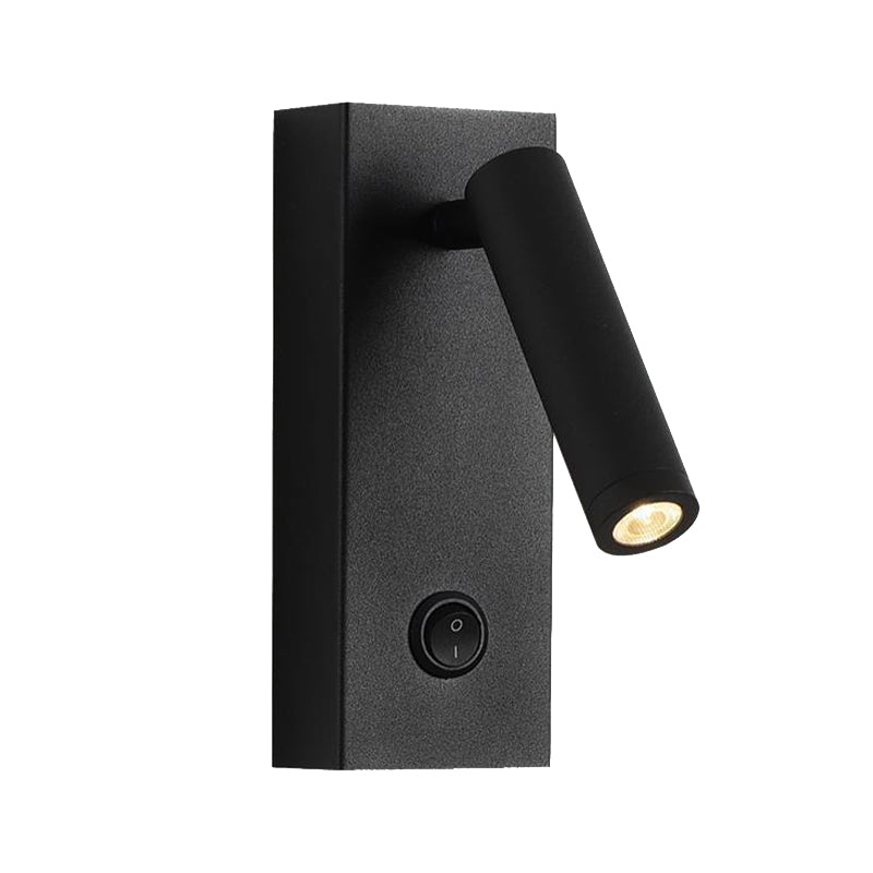 Single Contemporary White/Black LED Metallic Wall Mounted for Bedroom