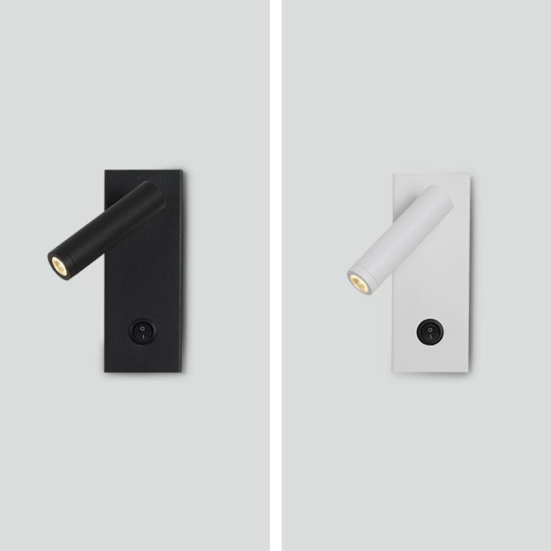 Single Contemporary White/Black LED Metallic Wall Mounted for Bedroom