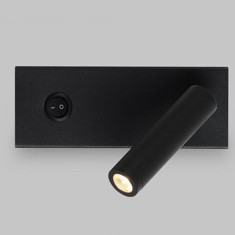 Single Contemporary White/Black LED Metallic Wall Mounted for Bedroom