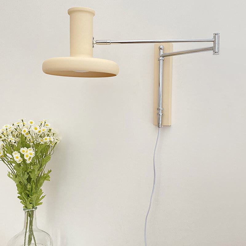 Postmodern Beige Metallic Wall Light Fixture for Sitting Room