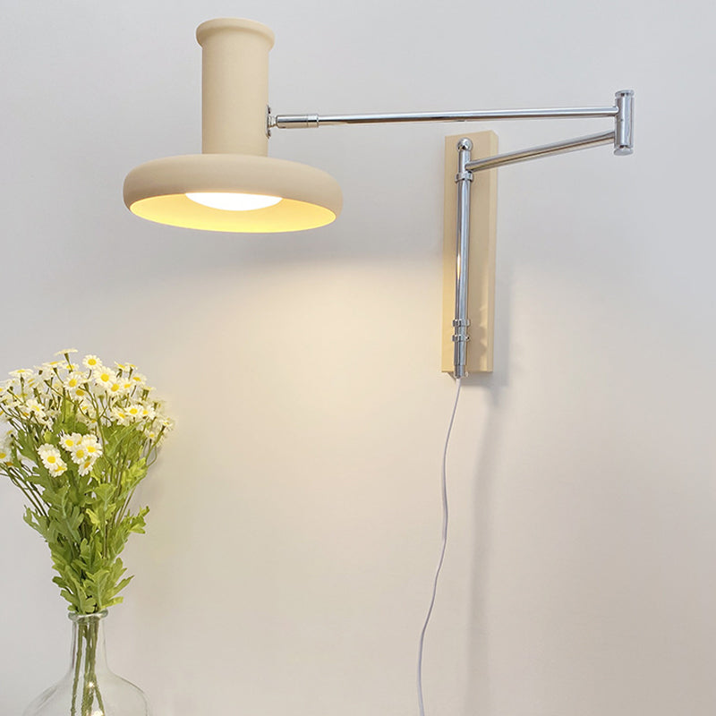 Postmodern Beige Metallic Wall Light Fixture for Sitting Room