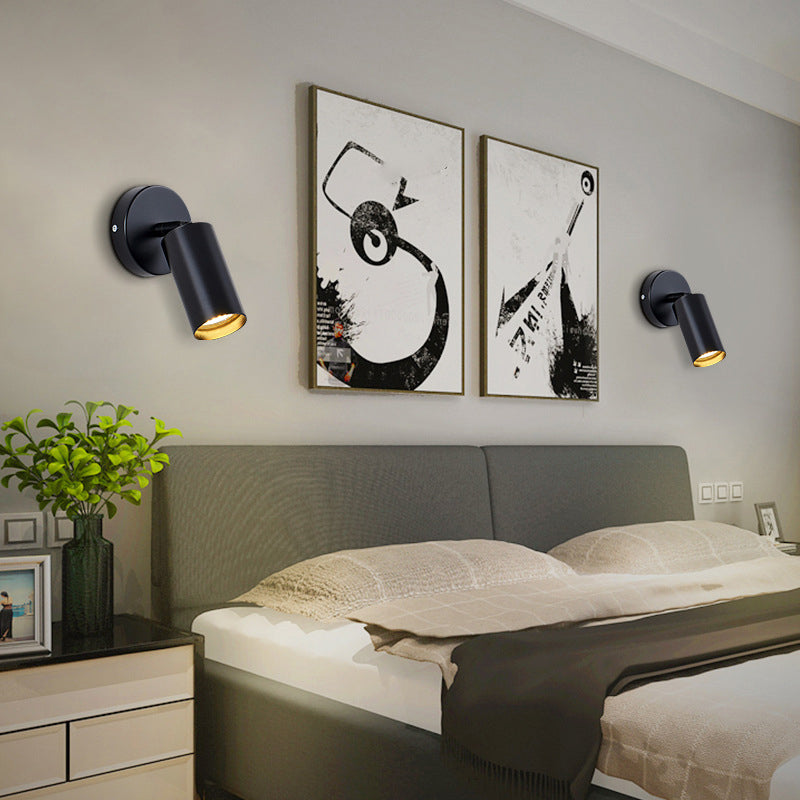 Modern Adjustable Wall Sconce Cylinder Shape Vanity Lamp with Metal Shade for Bathroom