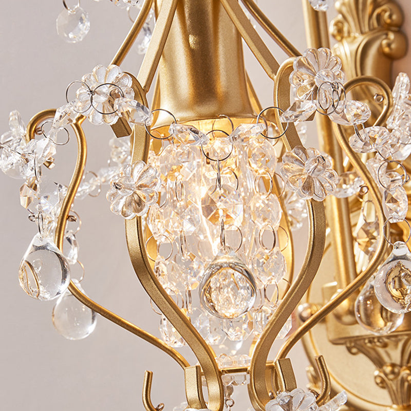 Unique Shape Metal Mirror Wall Light Modern Style 1 Light Mirror Wall Light Sconce in Gold