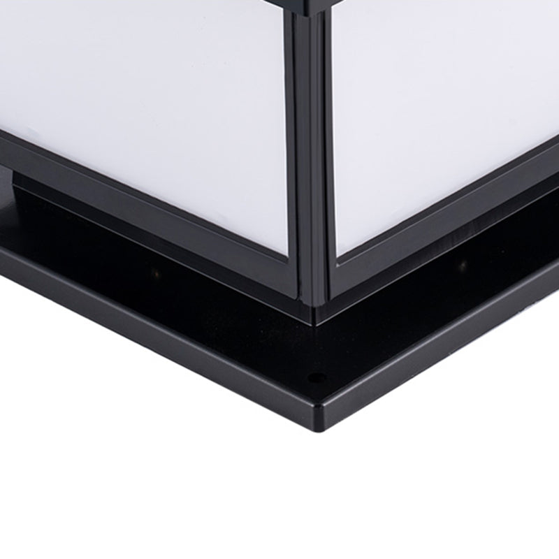 Contemporary LED Solar Lighting Fixture with Acrylic Shade for Garden