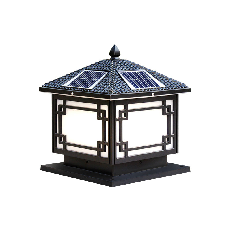 Minimalist Style LED Solar Lighting Fixture with Acrylic Shade for Garden