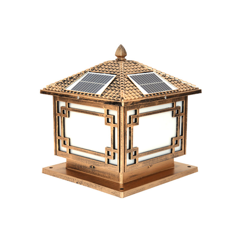 Minimalist Style LED Solar Lighting Fixture with Acrylic Shade for Garden