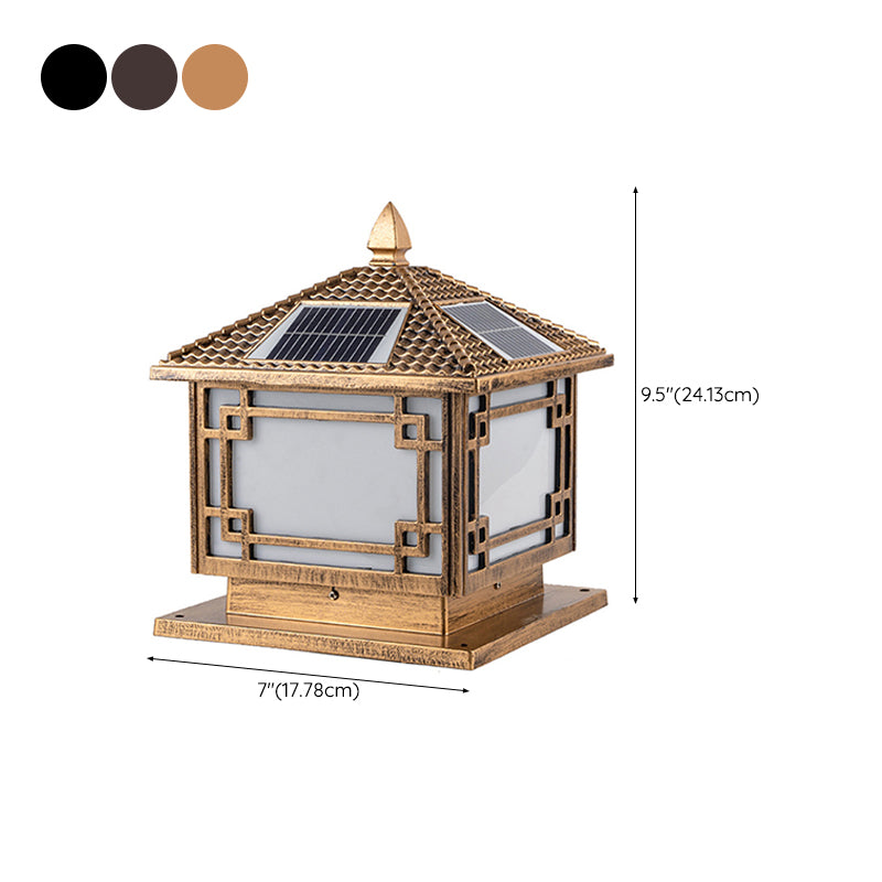 Minimalist Style LED Solar Lighting Fixture with Acrylic Shade for Garden