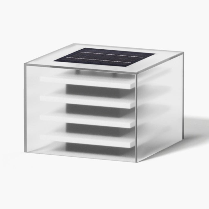 Square Contemporary Waterproof Pillar Light with Acrylic for Courtyard