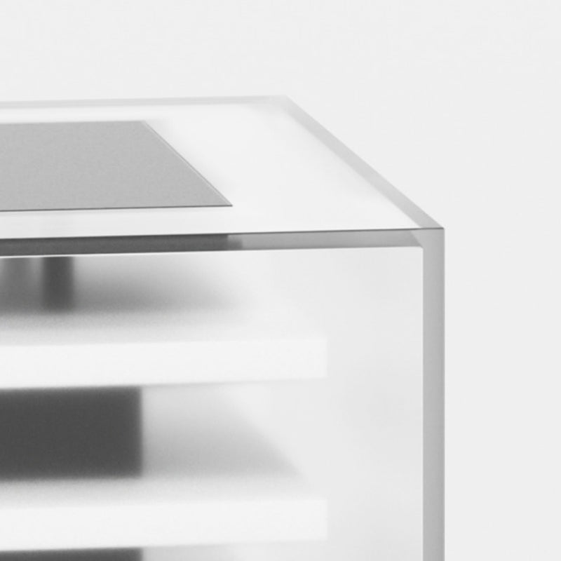 Square Contemporary Waterproof Pillar Light with Acrylic for Courtyard