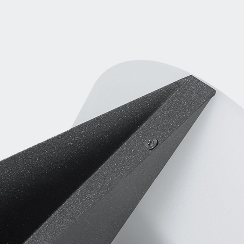 Circle Contemporary Waterproof Pillar Light in Black for Courtyard