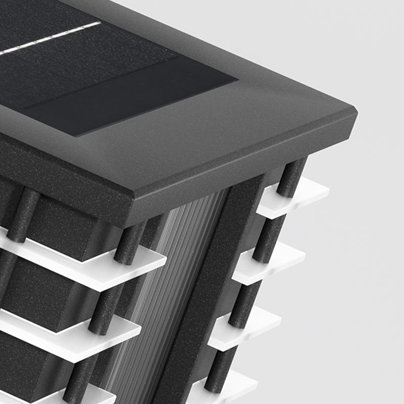 Square Contemporary Waterproof Pillar Light with Metal for Courtyard