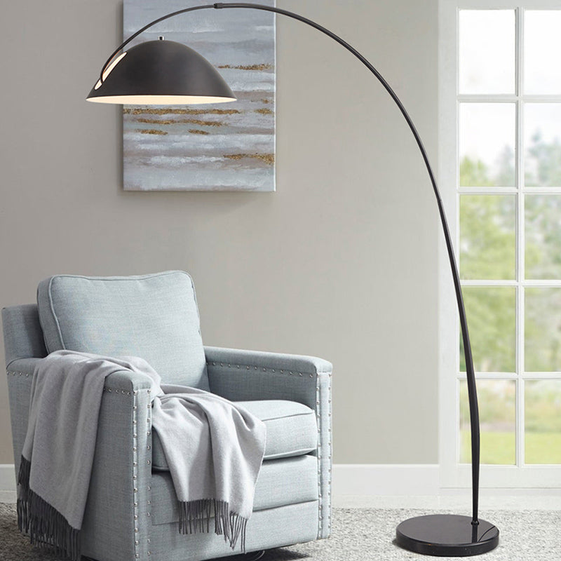 Minimalist Floor Lamp Adjustable 1 - Light Linear Floor Lighting in Black/White