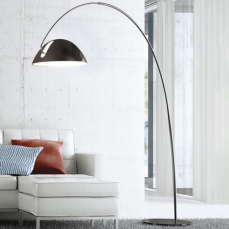 Minimalist Floor Lamp Adjustable 1 - Light Linear Floor Lighting in Black/White