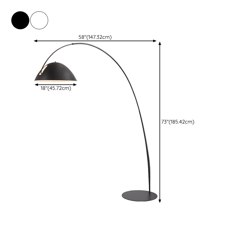 Minimalist Floor Lamp Adjustable 1 - Light Linear Floor Lighting in Black/White