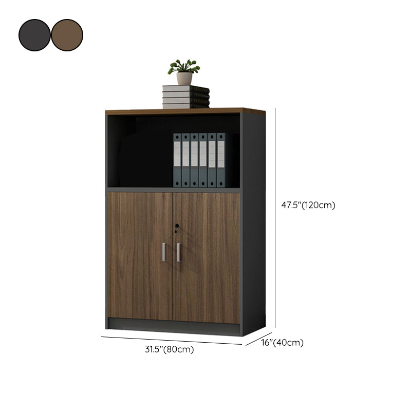 Contemporary Storage File Cabinet Wooden Frame Vertical Filing Cabinet