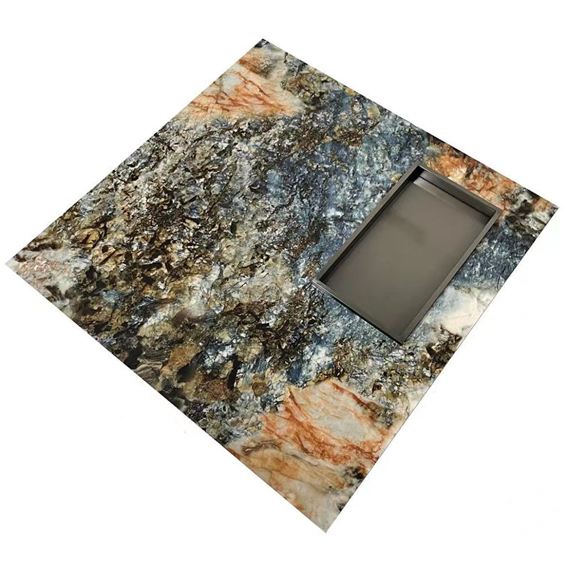 Block Coffee or End Table Contemporary Marble Square/Rectangle Prevent Scratches