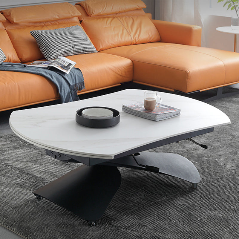 Slate Coffee Cocktail Table with Lift Top Contemporary X-Base