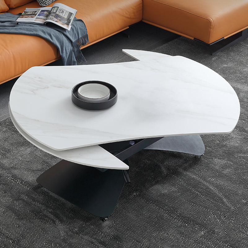 Slate Coffee Cocktail Table with Lift Top Contemporary X-Base