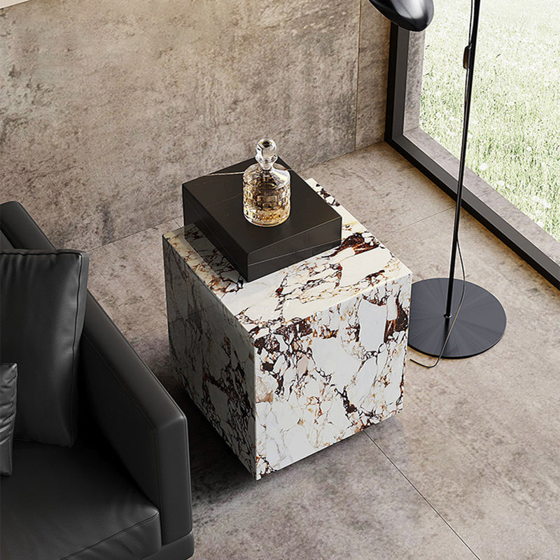 Block Nesting Coffee Table Set Contemporary Rectangle Slate Top