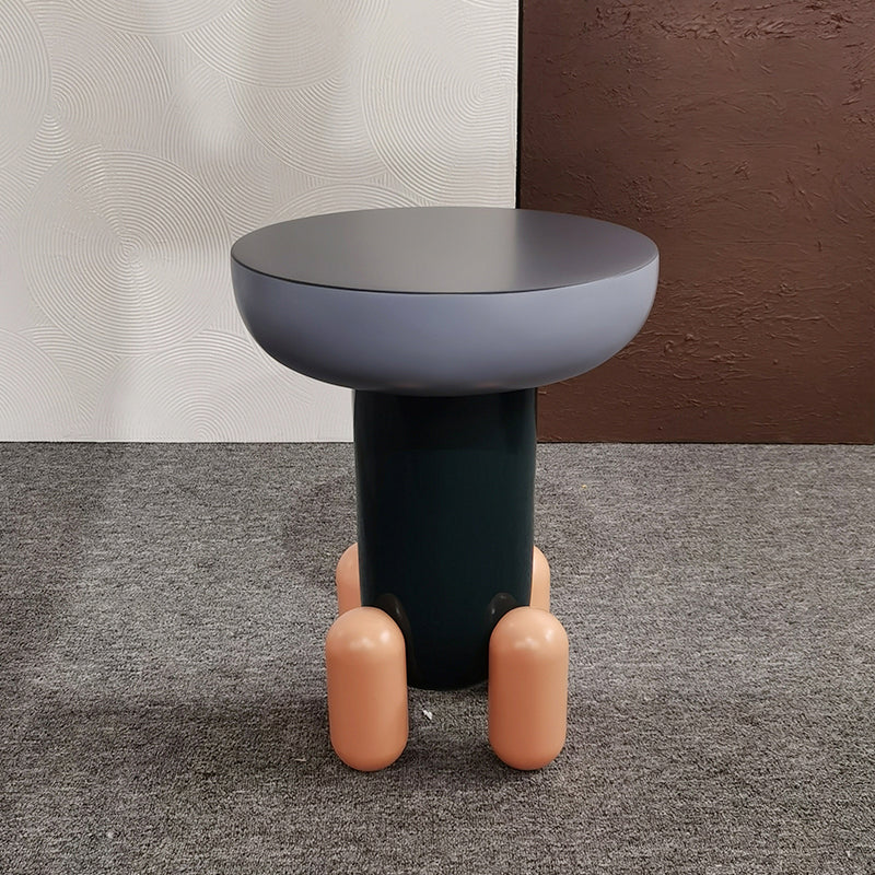 Scandinavian Round Coffee Table Abstract Base Cocktail Table