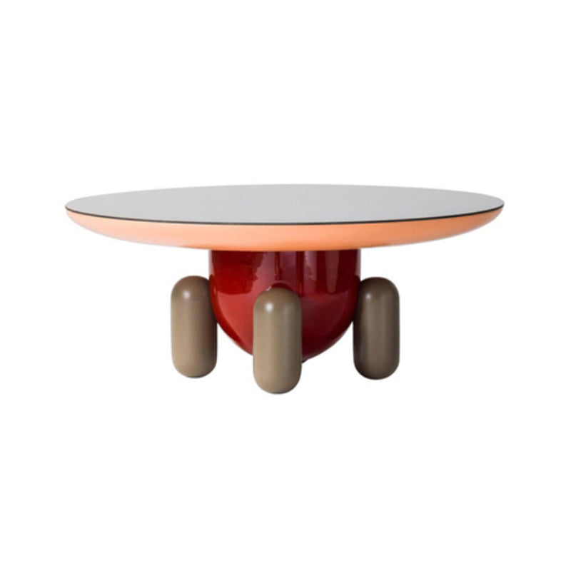 Scandinavian Round Coffee Table Abstract Base Cocktail Table