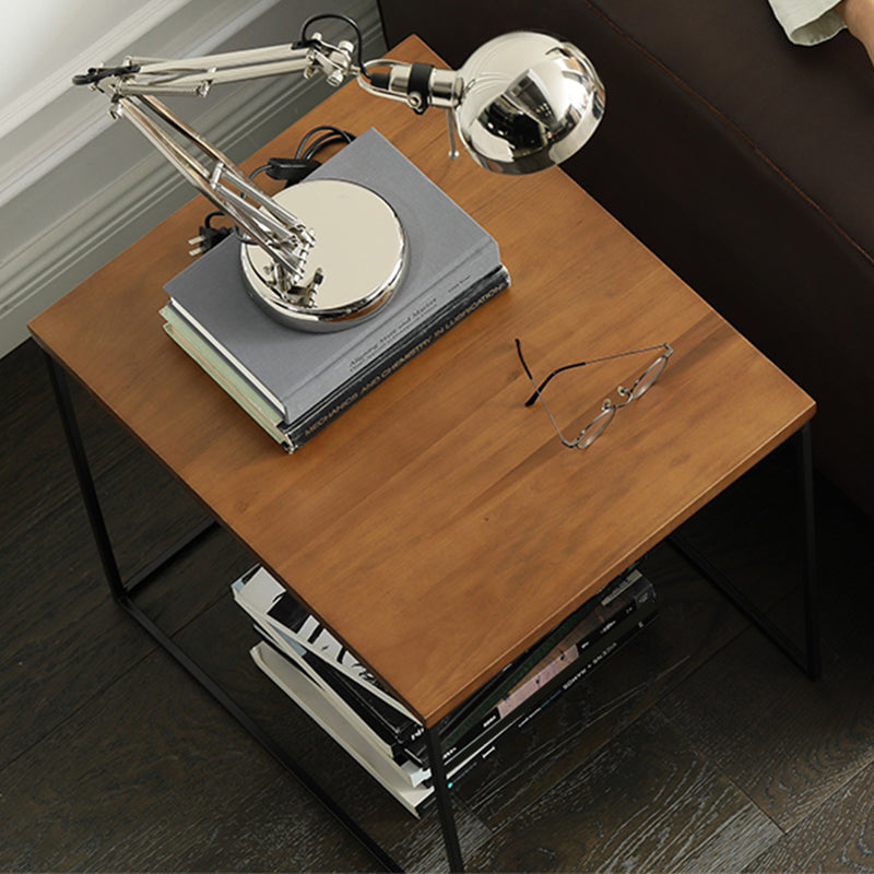 Industrial Cocktail Table Rectangle Solid Wood Coffee Cocktail Table