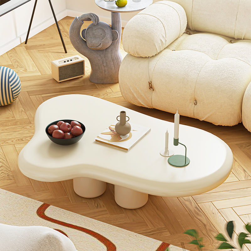 Modern 4 Legs Cocktail Table Glam Wooden Geometric Coffee Table