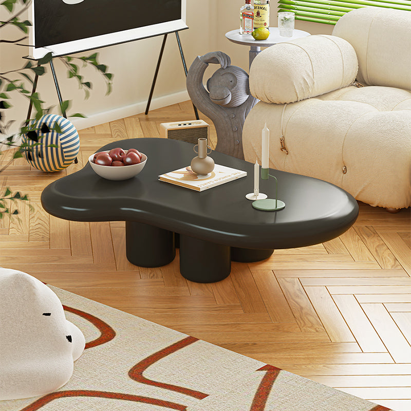 Modern 4 Legs Cocktail Table Glam Wooden Geometric Coffee Table