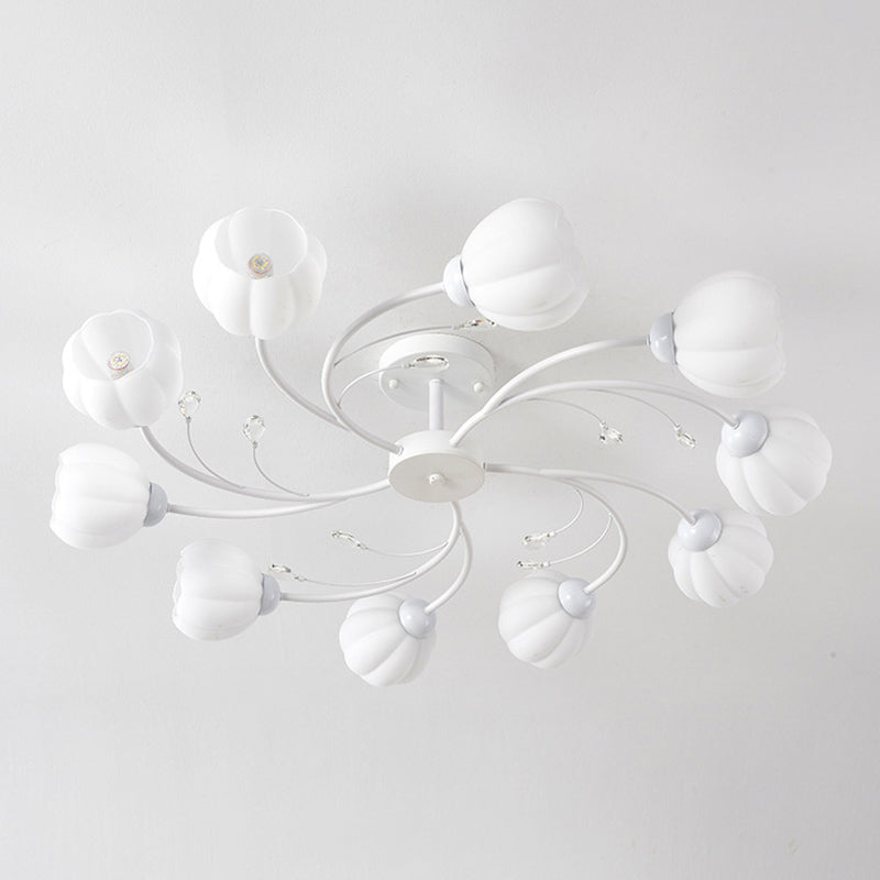 Modern Simple Ball Shape Ceiling Light with Glass Shade for Bedroom