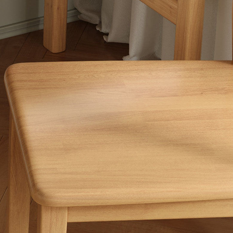 Modern Style Armless Dining Chair Wooden Frame Open Back Dining Chair for Dining Room