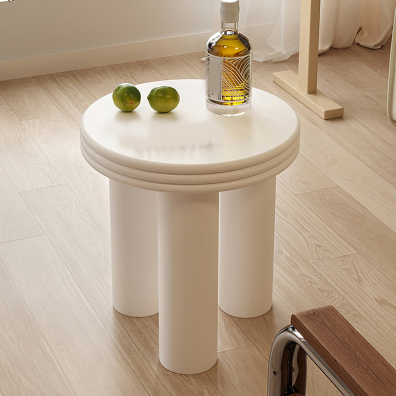 Modern Round Side Table 3 Legs End Table with Round Wood Top