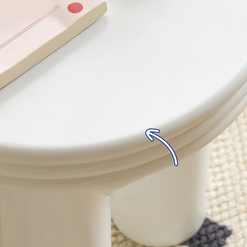 Modern Round Side Table 3 Legs End Table with Round Wood Top