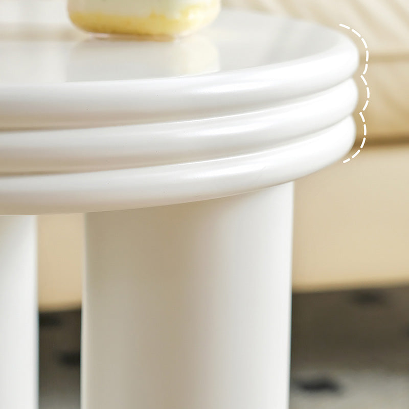 Modern Round Side Table 3 Legs End Table with Round Wood Top