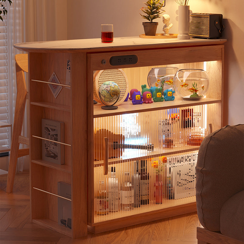 Modern Style Stone Rectangle Bar Stool Table Table for Living Room