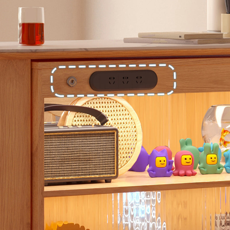 Modern Style Stone Rectangle Bar Stool Table Table for Living Room