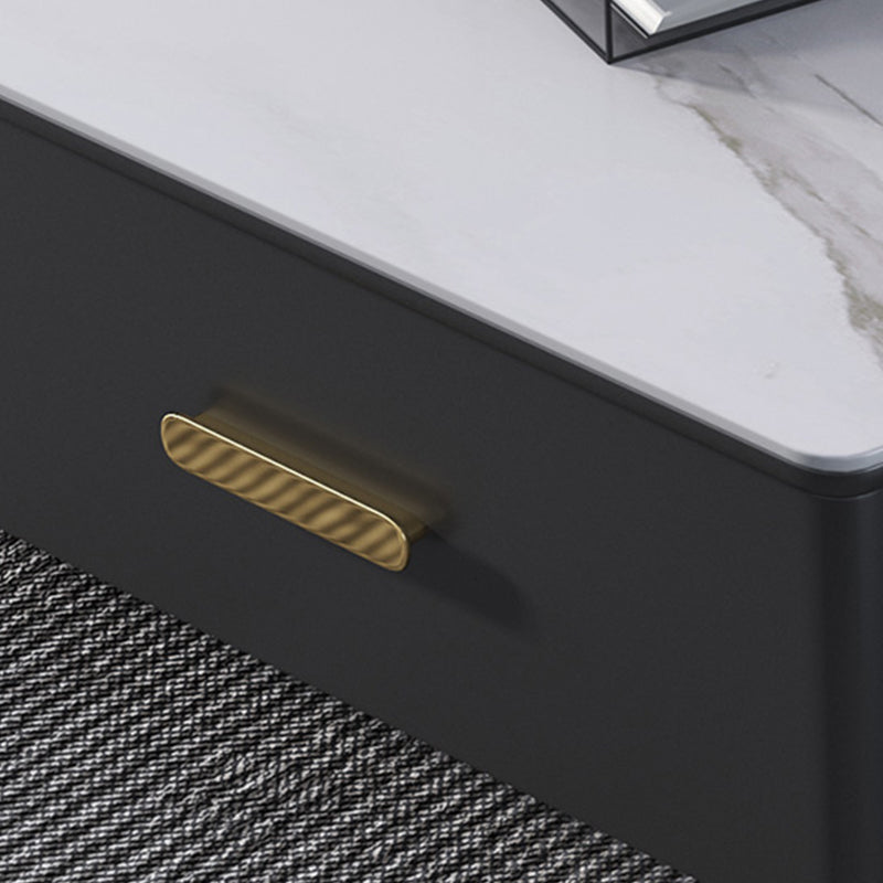 4 Legs Coffee Cocktail Table with Storage Drawers Slate Top Modern