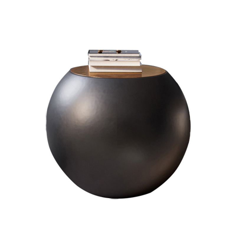 Abstract Coffee Cocktail Table with Trunk Storage Modern Round Glass Top