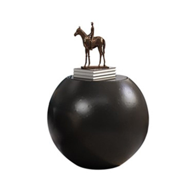 Abstract Coffee Cocktail Table with Trunk Storage Modern Round Glass Top