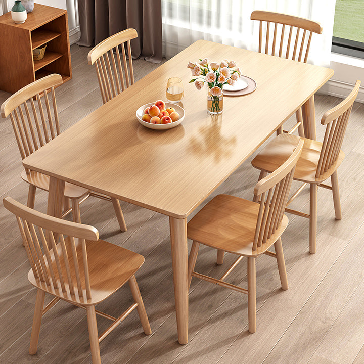 Contemporary Solid Wood Rectangular Dining Table for Dining Hall
