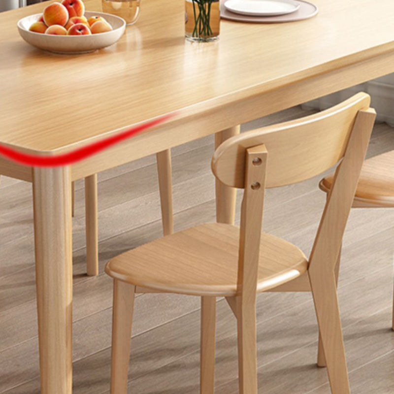 Contemporary Solid Wood Rectangular Dining Table for Dining Hall