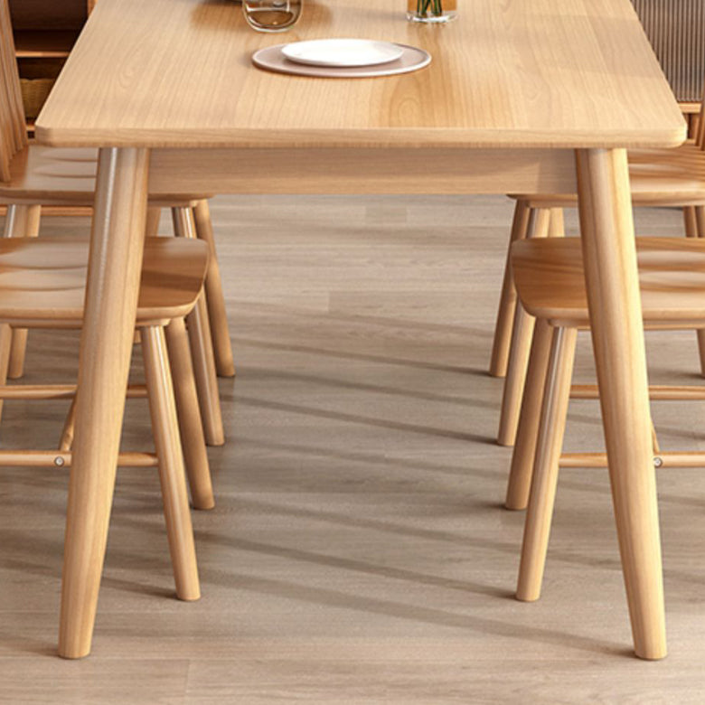Contemporary Solid Wood Rectangular Dining Table for Dining Hall