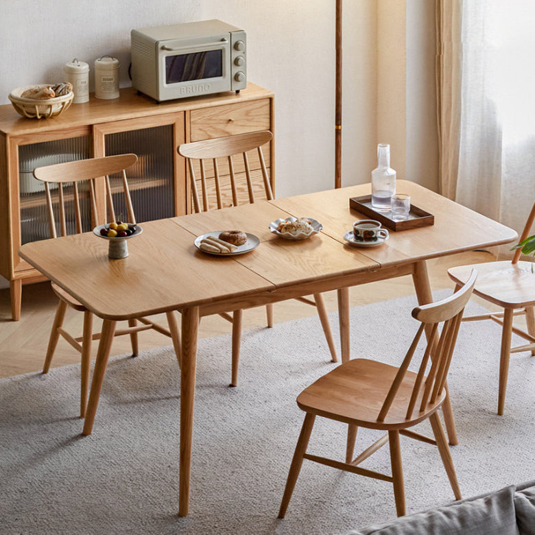 Modern Style Rectangle Extendable Wood Dining Table, 47.2" x 31.5" x 29.5"