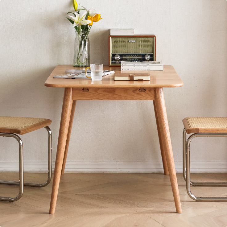 Modern Style Rectangle Extendable Wood Dining Table, 47.2" x 31.5" x 29.5"